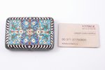 cigarette case, silver, 84 standard, 195.95 g, cloisonne enamel, 9.9 x 7 x 2 cm, Dmitriy Yegorov's w...