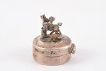 case, silver, "Pegasus", 925 standard, 9.70 g, Ø 2.2 cm, the 70-80ies of 20th cent., Europe...