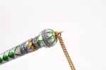 yad (pointer), silver, 925 standard, 27.95 g, painted enamel, 18.5 cm, the 90ies of 20th cent....