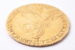 10 rubļi, 1765 g., SPB, Katrīna II, zelts, Krievijas Impērija, 13 g, Ø 30.3 mm, AU...