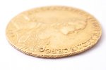 10 рублей, 1765 г., СПБ, Екатерина II, золото, Российская империя, 13 г, Ø 30.3 мм, AU...