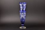 vase, colored crystal, h 33.6 cm...