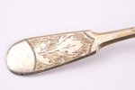 sieve spoon, silver, 84 standard, 23.90 g, engraving, 13.8 cm, workshop of Alekseev Nikolay Vasilyev...