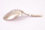 tea caddy spoon, silver, 84 standard, 7.75 g, 8.7 cm, by Ivan Manilov, 1896-1907, Kostroma, Russia...