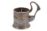 tea glass-holder with saucer, silver, 84 standart, 1895, 1908-1917, 318.90 g, (188.40+130.50)g, work...