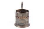 tea glass-holder with saucer, silver, 84 standart, 1895, 1908-1917, 318.90 g, (188.40+130.50)g, work...