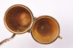 tējas sietiņš, 916 prove, 17.65 g, emalja, apzeltījums, 10.5 cm, Ļeņingradas ražošanas apvienība "Ru...