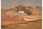 Rikmanis Janis (1901-1968), Landscape, the 50ies of 20th cent., carton, oil, 35 x 49.5 cm...