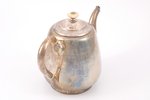 small teapot, silver, 84 standard, 378.95 g, h 13.7 cm, Vasiliy Ivanov factory, 1889, Moscow, Russia...