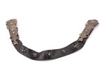 a belt, silver, leather, 84 standard, total weight of item 265.90, niello enamel, 73 cm, Caucasus, R...