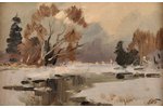 Винтерс Эдгарс (1919-2014), Зима, картон, масло, 14.5 x 22.5 см...