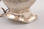 cream jug, silver, 84 standard, 110.90 g, engraving, h 8.5 cm, 1862, Moscow, Russia...