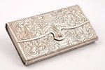 cigarette case, silver, 84 standard, 139.45 g, engraving, 11.9 x 6.5 x 1.4 cm, 1855, Moscow, Russia...