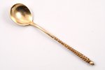 teaspoon, silver, 84 standard, 14.65 g, engraving, 11.2 cm, 1855-1888, Moscow, Russia...