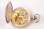 pocket watch, "Zenith", Switzerland, silver, 800 standart, 76.60 g, 6 x 4.9 cm, Ø 42 mm, working wel...