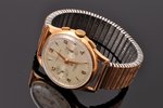 wristwatch, Switzerland, gold, metal, 18 K standart, 73.22 g, Ø 34 mm, working well...