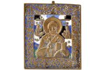 icon, Saint Nicholas the Miracle-Worker, copper alloy, 5-color enamel, Russia, the beginning of the...