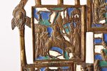 cross, The Crucifixion of Christ, copper alloy, 3-color enamel, Russia, the border of the 19th and t...