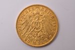 20 markas, 1894 g., J, Hamburga, zelts, Vācija, 7.93 g, Ø 22.6 mm, XF...