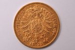 10 markas, 1873 g., C, Prūsija, zelts, Vācija, 3.93 g, Ø 19.5 mm, XF...