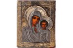 ikona, Dievmāte, dēlis, sudrabs, gleznojums, 84 prove, Krievijas impērija, 1880-1890 g., 17.8 x 14.5...