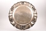 тарелка, серебро, 830 проба, 746.75 г, Ø 35 см, 1931 г., Швеция...
