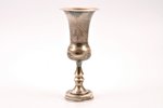 wine glass, silver, 925 standard, 46.20 g, engraving, h 12.5 cm, 1924, London, Great Britain...