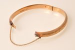 a bracelet, gold, 585 standard, 13.04 g., the diameter of the bracelet 6.2 - 4.9 cm, Finland...