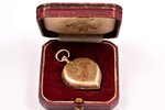 карманные часы, "Qte Boutte", Швейцария, золото, 14 K проба, 26.27 г, 4.3 x 3.2 см, Ø 26 мм, в футля...
