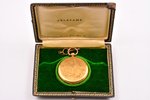 pocket watch, Great Britain, gold, 18 K standart, 58.15 g, 5.35 x 4.6 cm, Ø 43.8 mm, in a case, work...