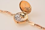 wristwatch, "Tavannes Watch Co", Switzerland, gold, 56, 14 K standart, 20.10 g, Ø 25.6 mm, working w...