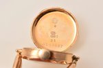 wristwatch, "Tavannes Watch Co", Switzerland, gold, 56, 14 K standart, 20.10 g, Ø 25.6 mm, working w...