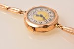 rokas pulkstenis, "Tavannes Watch Co", Šveice, zelts, 56, 14 K prove, 20.10 g, Ø 25.6 mm, mehānisms...