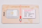 бриллиант, с сертификатом Латвийского Пробирного бюро, бриллиант, 0,960 кт...