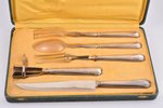 flatware set, silver, Art Deco, 5 items, 950 standard, total weight of items 477.80, plastic, 32.7 -...