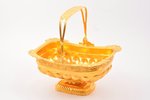 candy-bowl, silver, 84 standard, 580.60 g, gilding, 23 x 17.7 cm, h (with handle) 22 cm, 1826, Mosco...