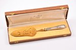 cake server, silver, 950 standard, total weight of item 111.60, metal, 29.6 cm, France, in a box...