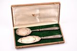 flatware set, silver, 2 items, 950 standard, 212.75 g, 25.5 / 25.6 cm, France, in a box...