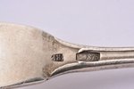 lemon fork, silver, 875 standard, 12.85 g, 12 cm, the 20-30ties of 20th cent., Latvia...