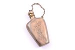 perfume bottle, silver, 875 standard, 13.70 g, engraving, 5.3 x 2.7 x 0.9 cm, Kharkiv Jewelry Factor...
