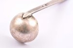 miniature dipper, silver, 84 ПТ, 14 лот (875) standard, 10.90 g, 9 cm, the 2nd half of the 19th cent...