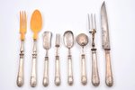 flatware set, silver, 8 items, 950 standard, total weight of items 605.70, metal, plastic, 32.7 - 18...
