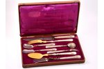 flatware set, silver, 8 items, 950 standard, total weight of items 605.70, metal, plastic, 32.7 - 18...