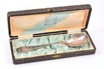 spoon, silver, "Poppy", Art Nouveau, 875 standard, 54.05 g, 19 cm, the 20-30ties of 20th cent., Latv...