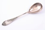 spoon, silver, "Poppy", Art Nouveau, 875 standard, 54.05 g, 19 cm, the 20-30ties of 20th cent., Latv...