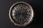 saltcellar, silver, crystal, 900 standard, total weight of item 44.25, Ø 4.1 cm, the beginning of th...