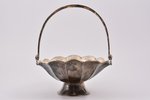 candy-bowl, silver, 875 standard, 341.00 g, 22.3 x 16.5 cm, by Julijs Blums, the 20-30ties of 20th c...