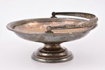candy-bowl, Plewkiewicz w Warszawie, silver plated, Russia, Congress Poland, the border of the 19th...