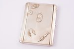 cigarette case, silver, 875 standard, 155.55 g, 10.9 x 8.3 x 1.5 cm, by Jānis Rīduss, the 20-30ties...