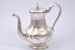чайник, серебро, 84 проба, 500.45 г, золочение, h 17 см, 1876 г., С.- Петербург, Российская империя...
